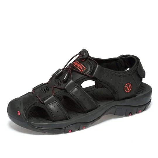 schwarz sandalen mit orthopädischem fußbett