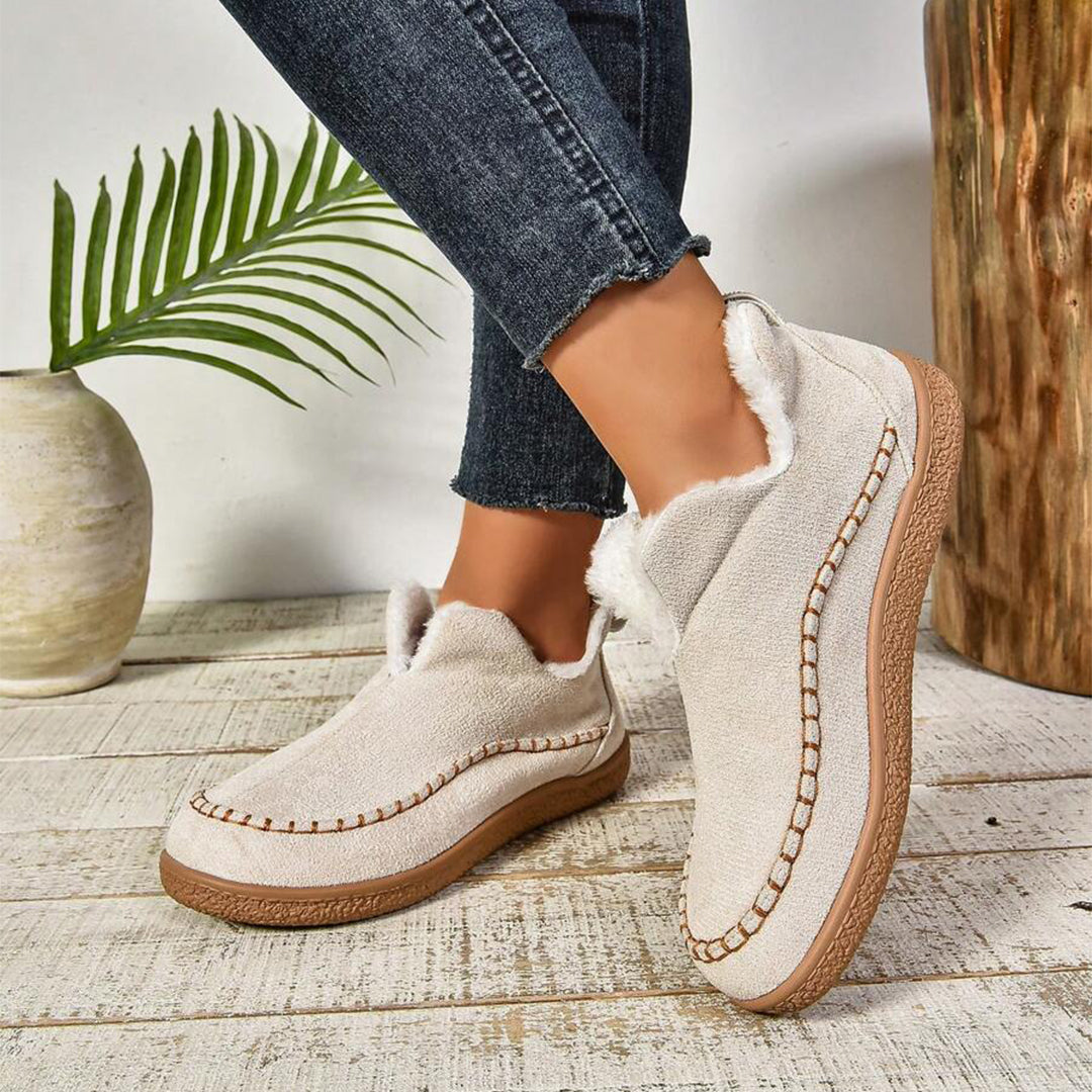 Women's Slip On Ankle Boots with Rounded Toe
