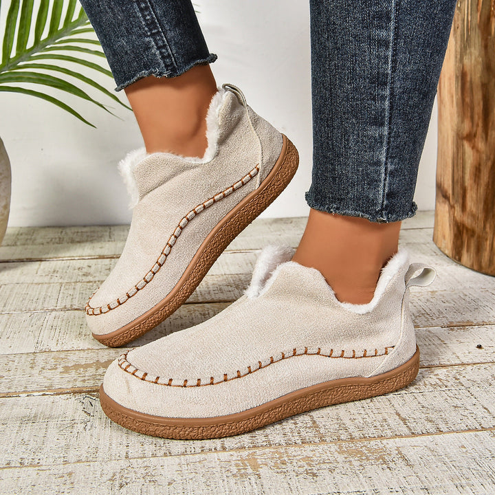 Women's Slip On Ankle Boots with Rounded Toe