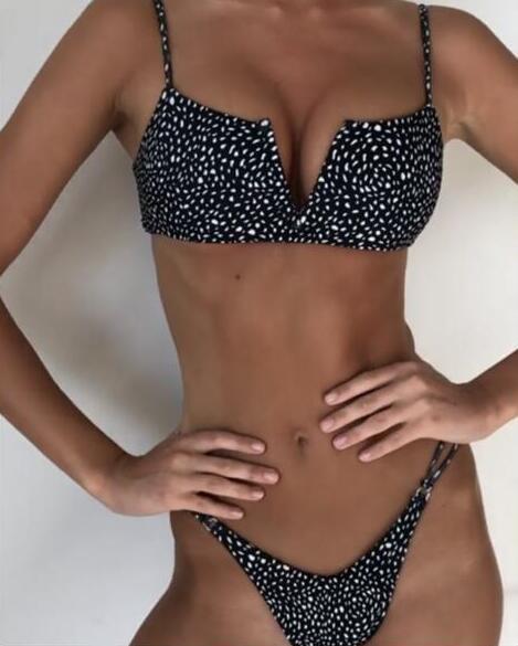 Ladies High Cut Bikini with Sophisticated Ribbed Design StylebySassy