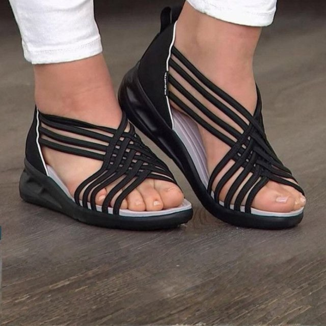 Women's Strappy Open Toe Sandals with Flat Sole