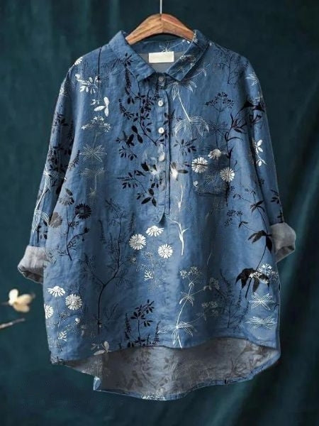 Women’s Blouse | Floral Pattern Button-Up