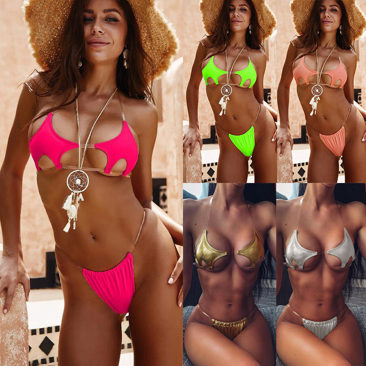 Women's Cut-Out Bikini with Transparent Straps StylebySassy