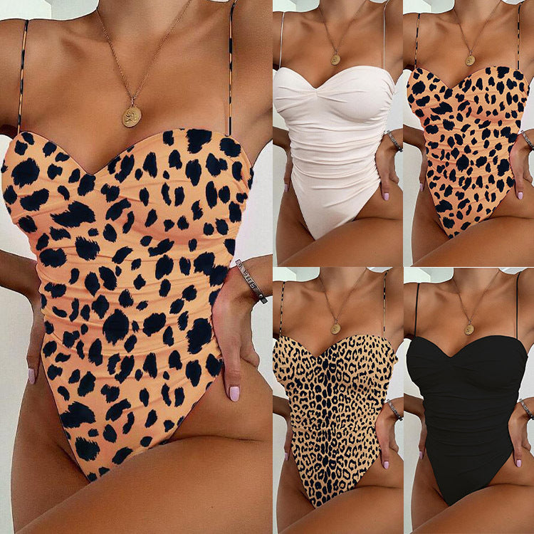 Women One-Piece Swimsuit with Elegant Ruffle Details StylebySassy