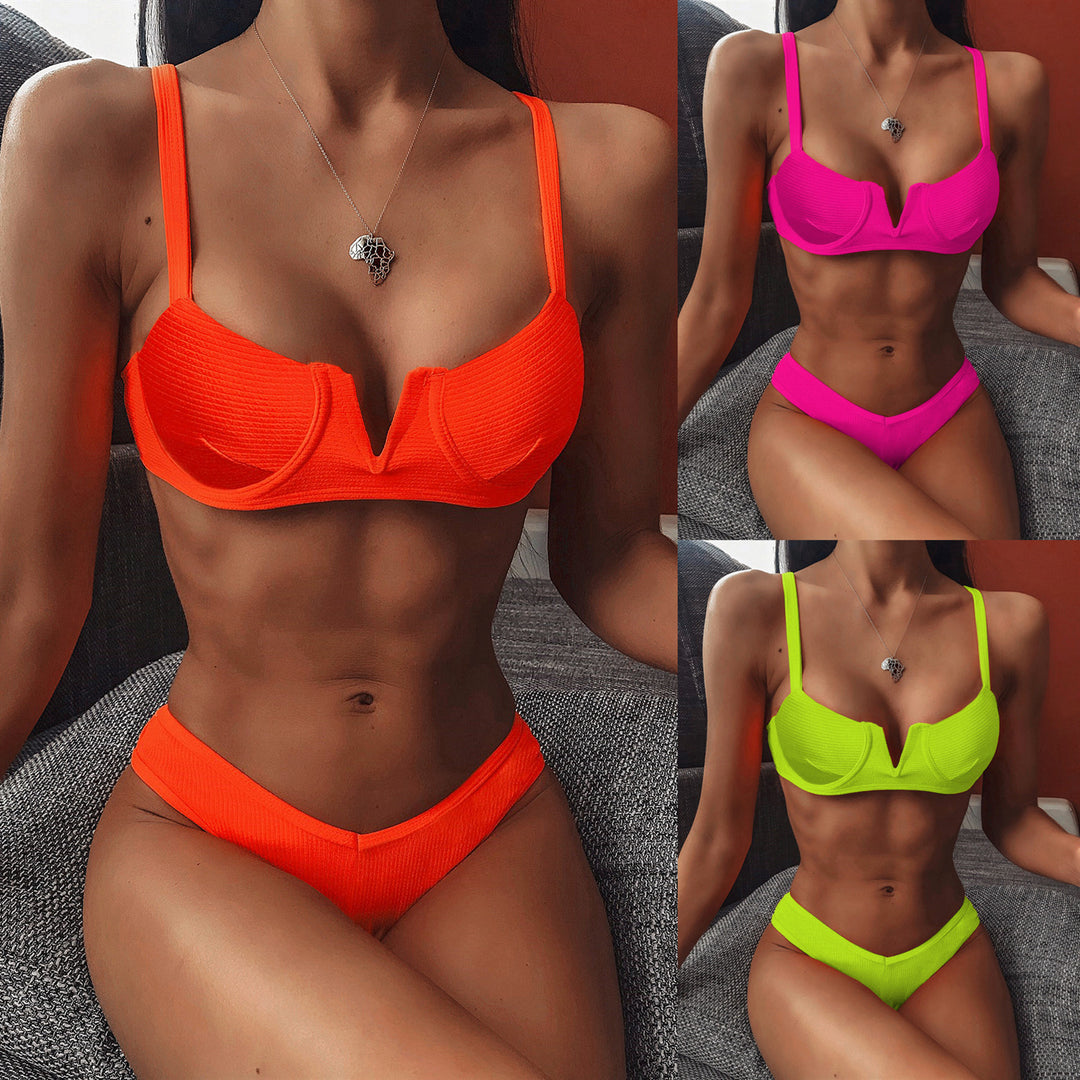 Women's Push-Up Bikini Set with Stylish Ribbed Design StylebySassy
