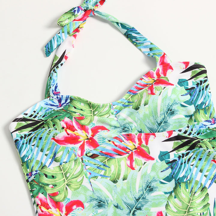Women's Swimwear One-Piece with Cute Tropical Pattern StylebySassy