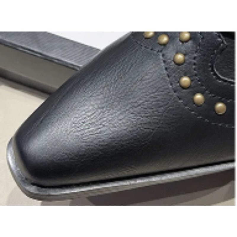 Women's Ankle Boots with Low Heel and Studded Detail