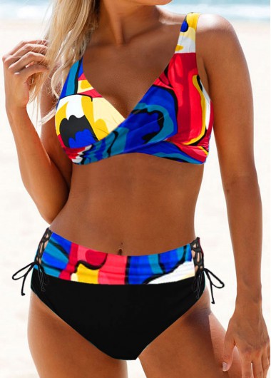 Women's sporty bikini set with adjustable straps and trendy color design StylebySassy