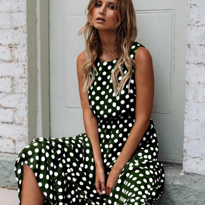 StylebySassy | Elegant summer dress with polka dots
