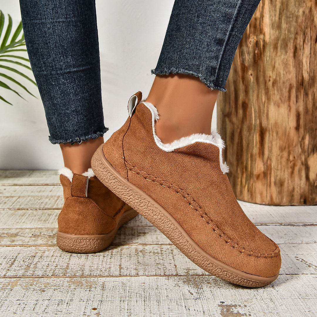 Women's Slip On Ankle Boots with Rounded Toe