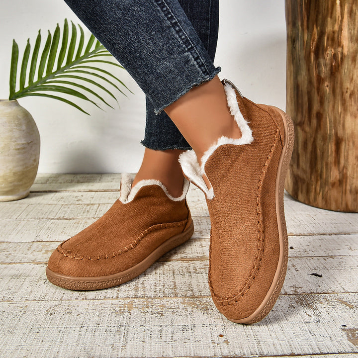 Women's Slip On Ankle Boots with Rounded Toe