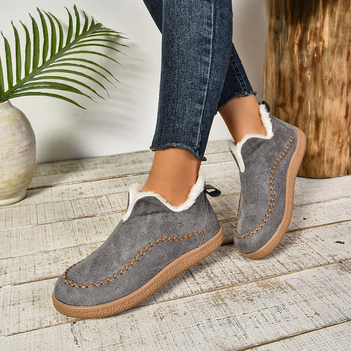 Women's Slip On Ankle Boots with Rounded Toe