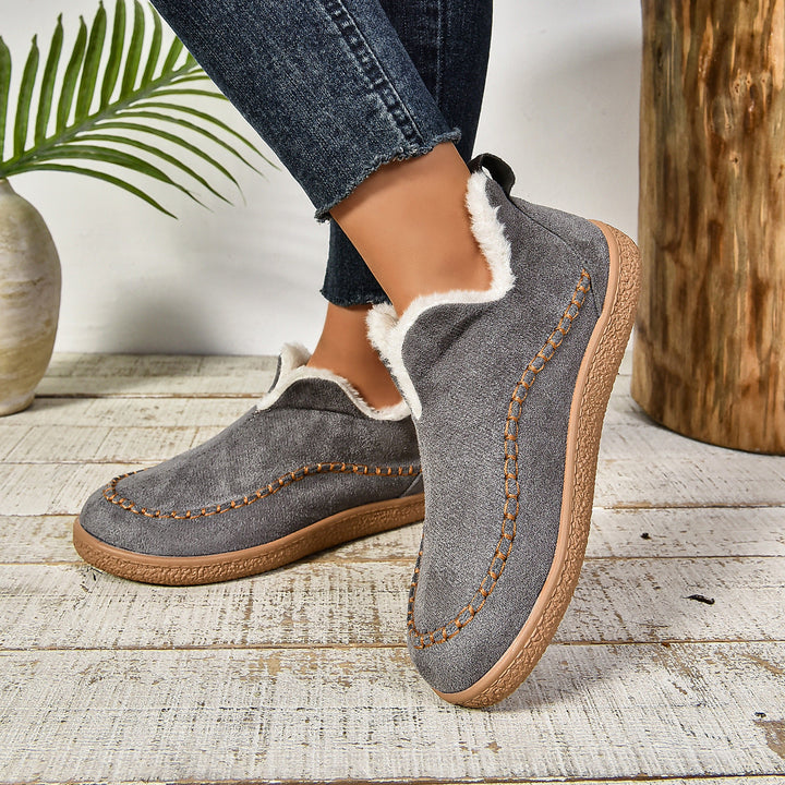 Women's Slip On Ankle Boots with Rounded Toe