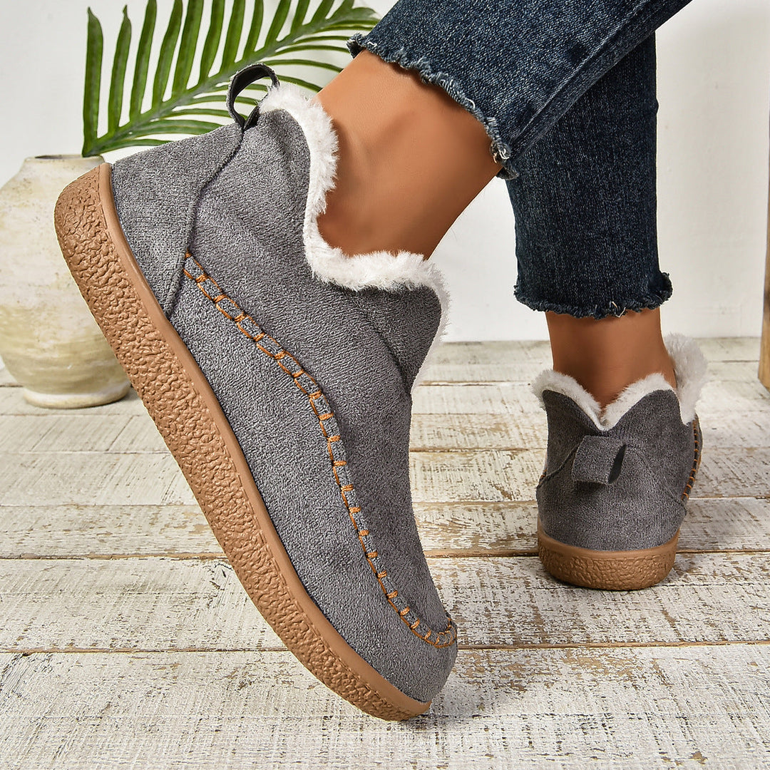 Women's Slip On Ankle Boots with Rounded Toe