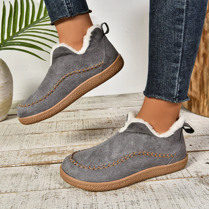 Women's Slip On Ankle Boots with Rounded Toe