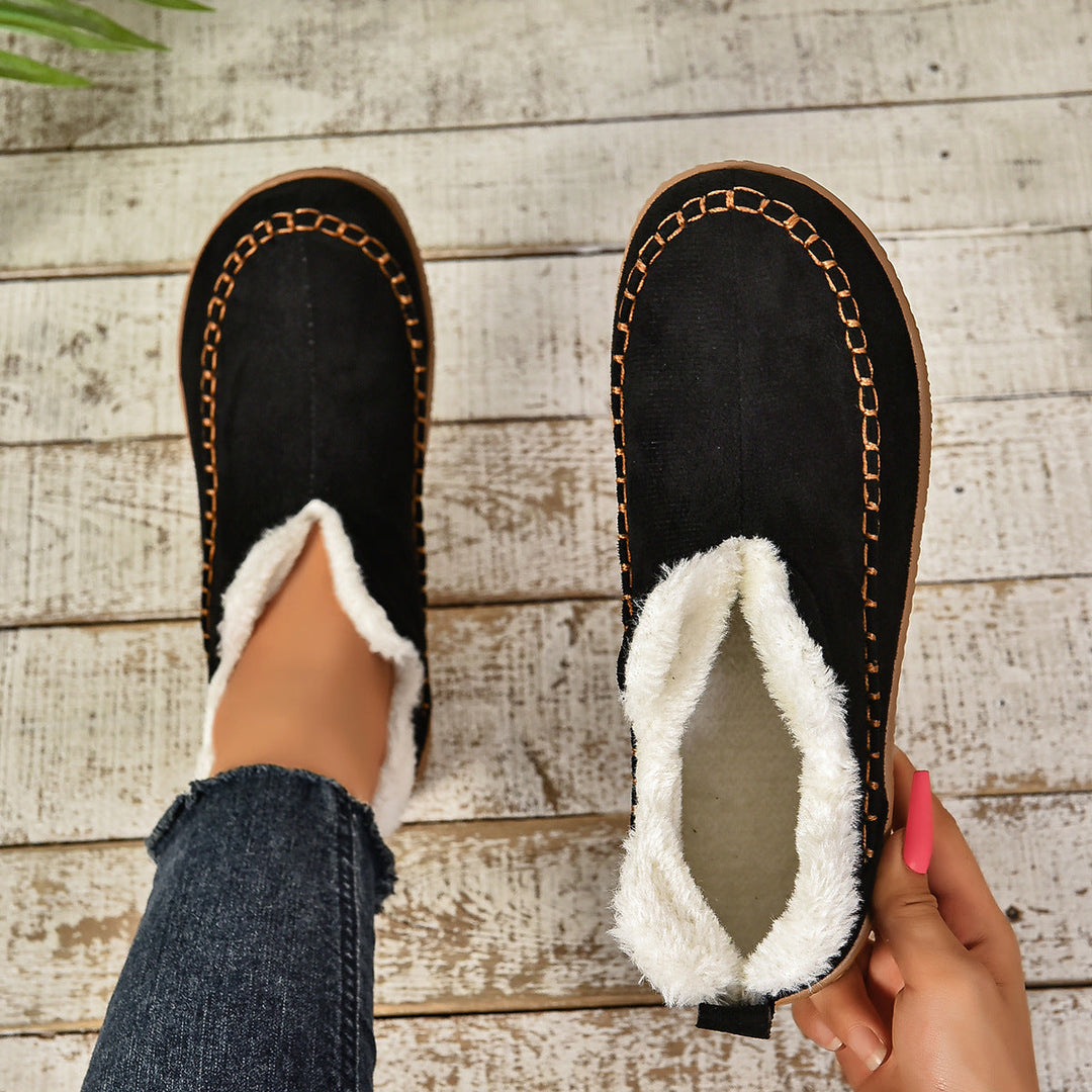 Women's Slip On Ankle Boots with Rounded Toe