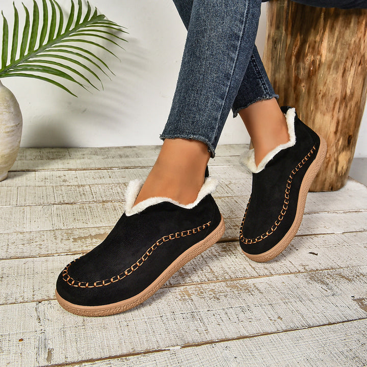 Women's Slip On Ankle Boots with Rounded Toe