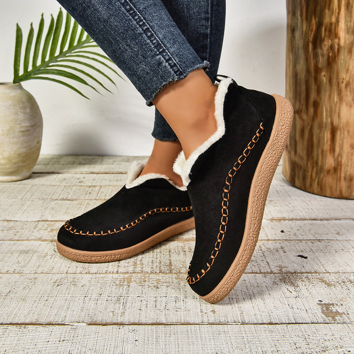 Women's Slip On Ankle Boots with Rounded Toe
