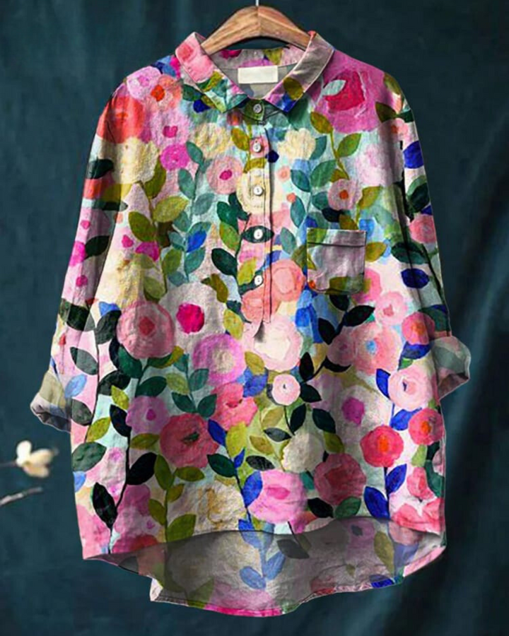 Women’s Blouse | Floral Pattern Button-Up