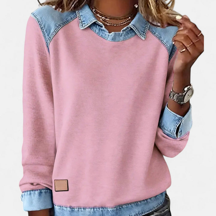 Women's Sweater | Shirt-Style Collar Detail