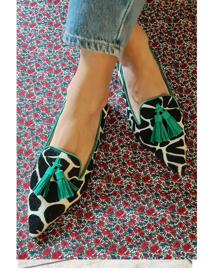 Loafers for Women | Patterned Tassel Front