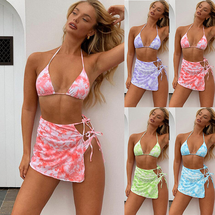 Women’s bikini set with adjustable top and luxurious wrap skirt StylebySassy