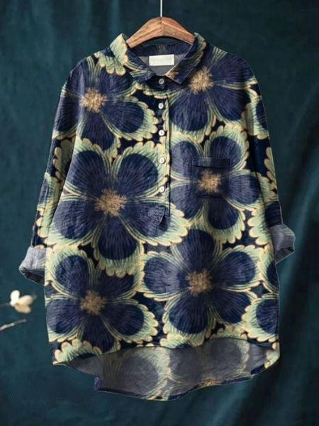Women’s Blouse | Floral Pattern Button-Up