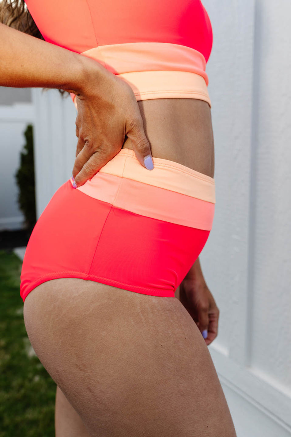 StylebySassy | Black Colorblock Cut Back Bikini Set