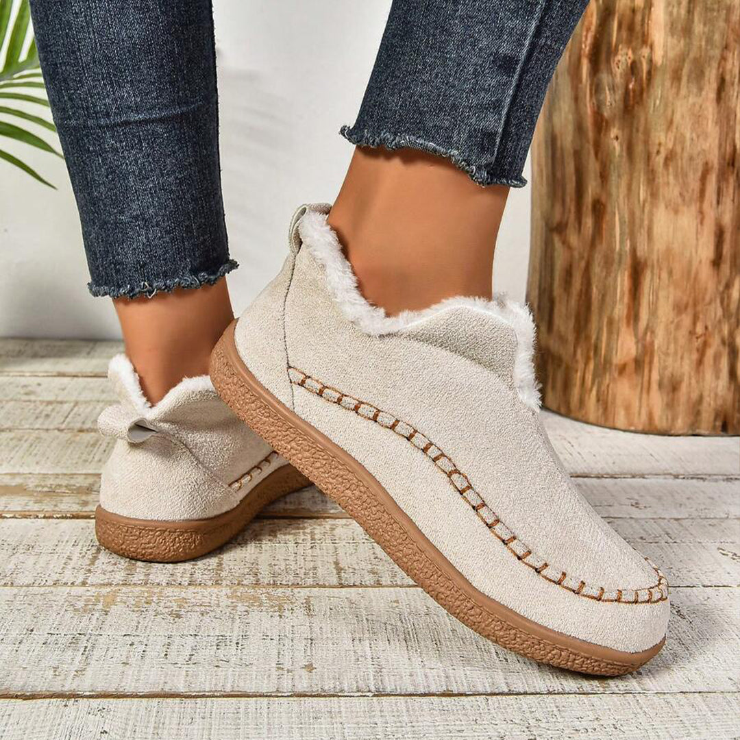 Women's Slip On Ankle Boots with Rounded Toe