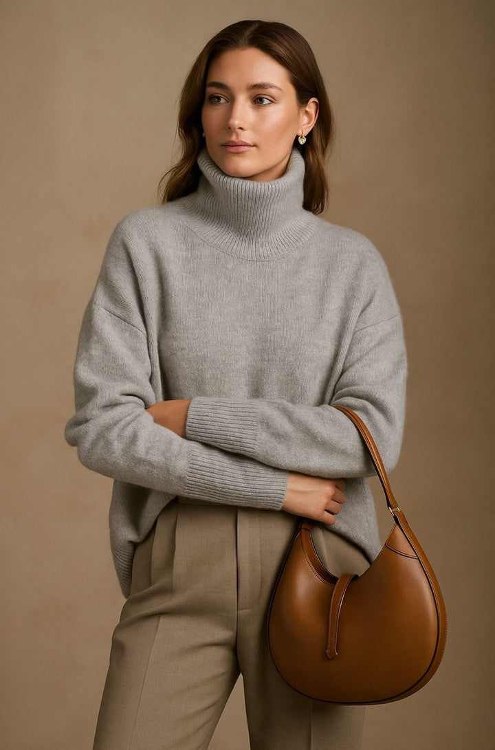 Women's Sweater | Long Sleeves Folded Turtleneck