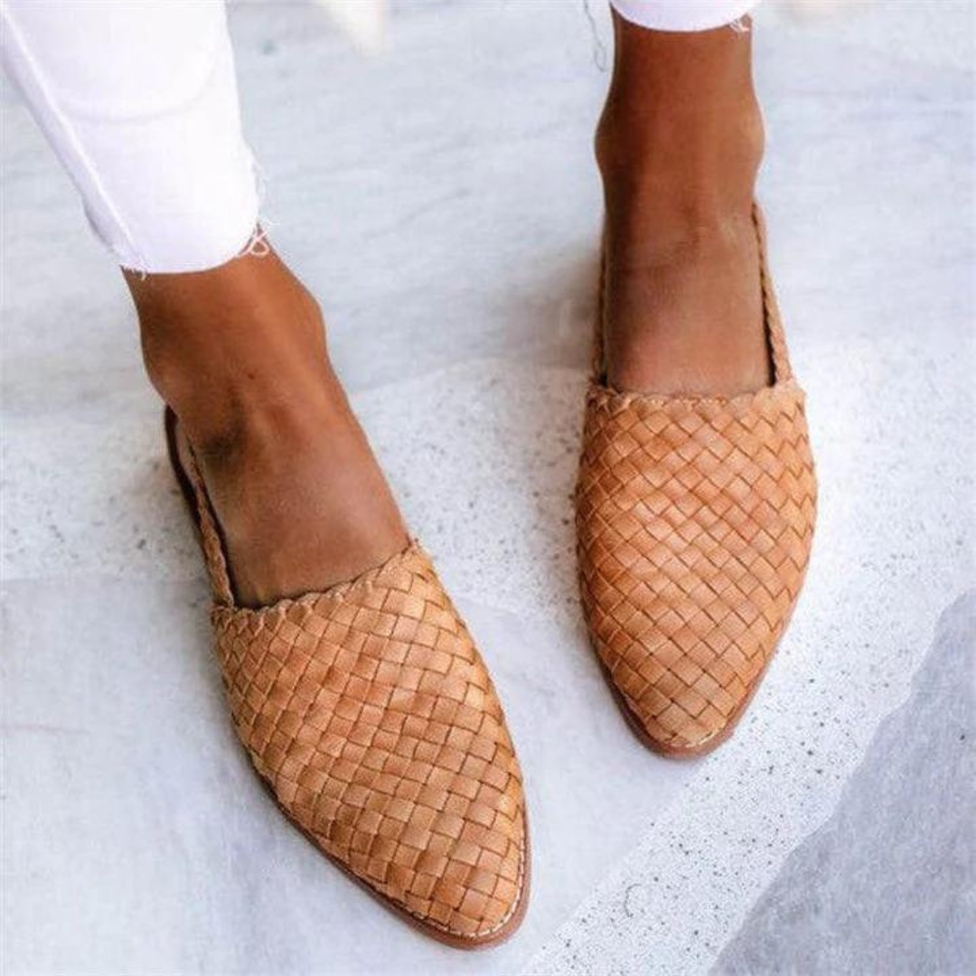 Women's Woven Flat Mules and Slingback Strap
