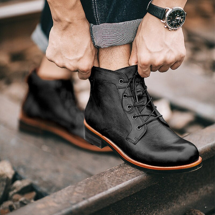 StylebySassy | Leather boots for men with sturdy sole