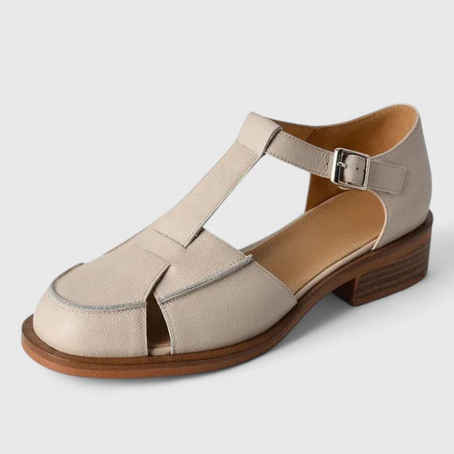 Women's Closed Toe Sandals with T-Strap Design