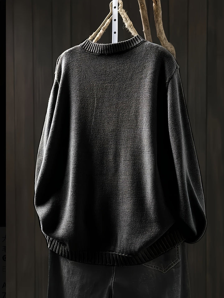 Women's Button Front Cardigan with Round Neckline
