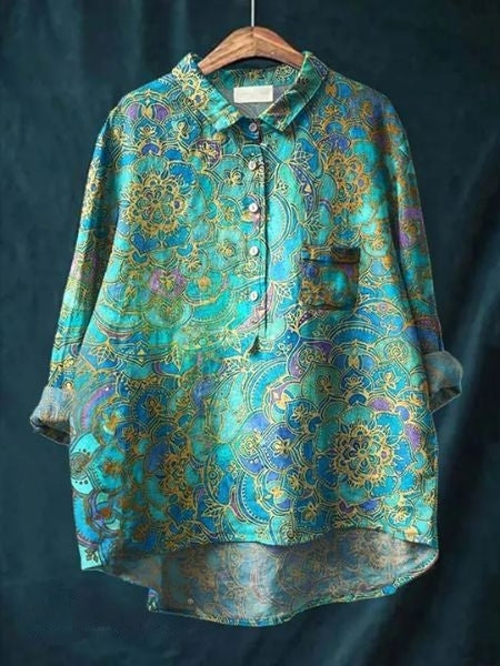Women’s Blouse | Floral Pattern Button-Up