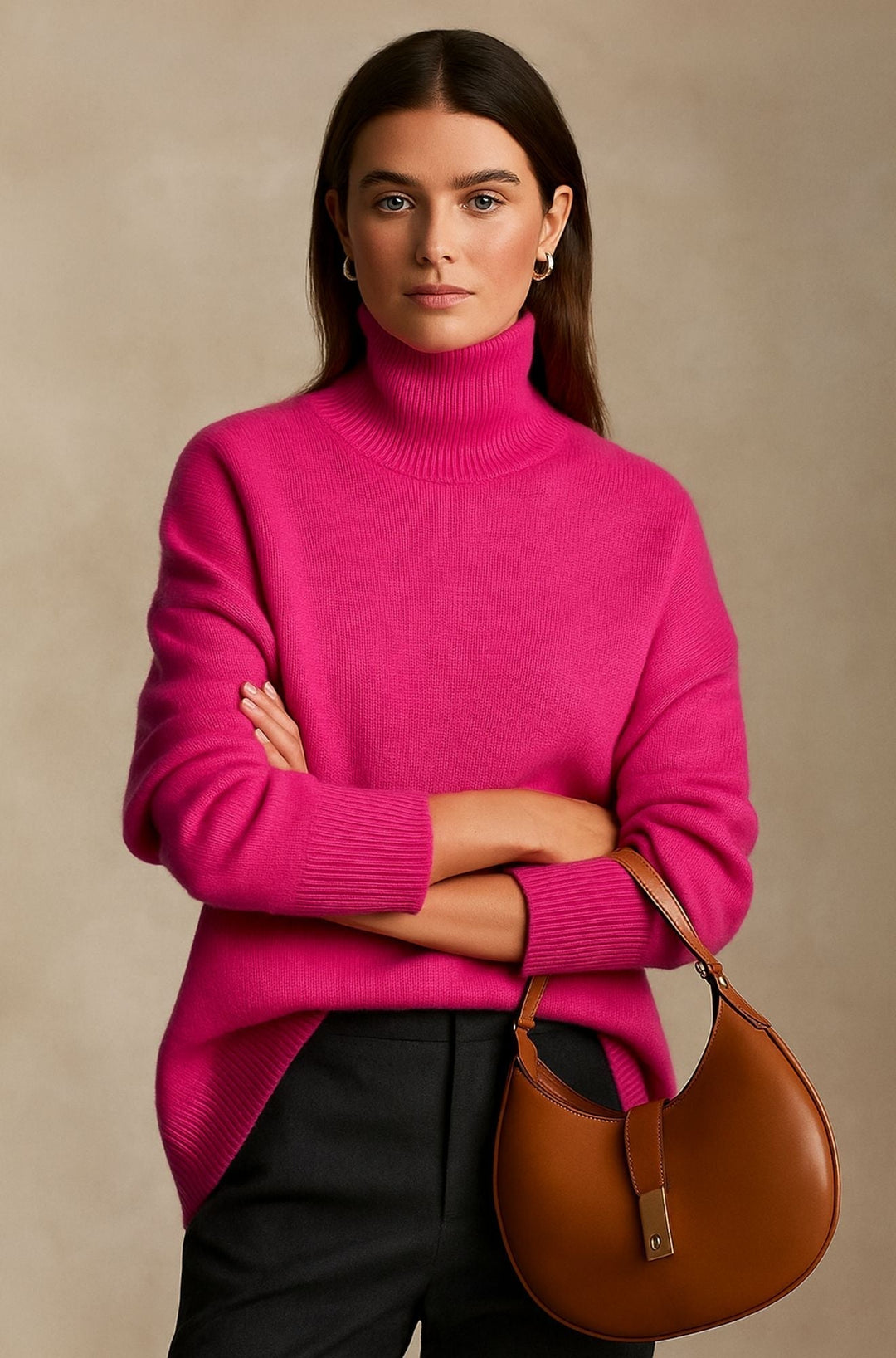 Women's Sweater | Long Sleeves Folded Turtleneck