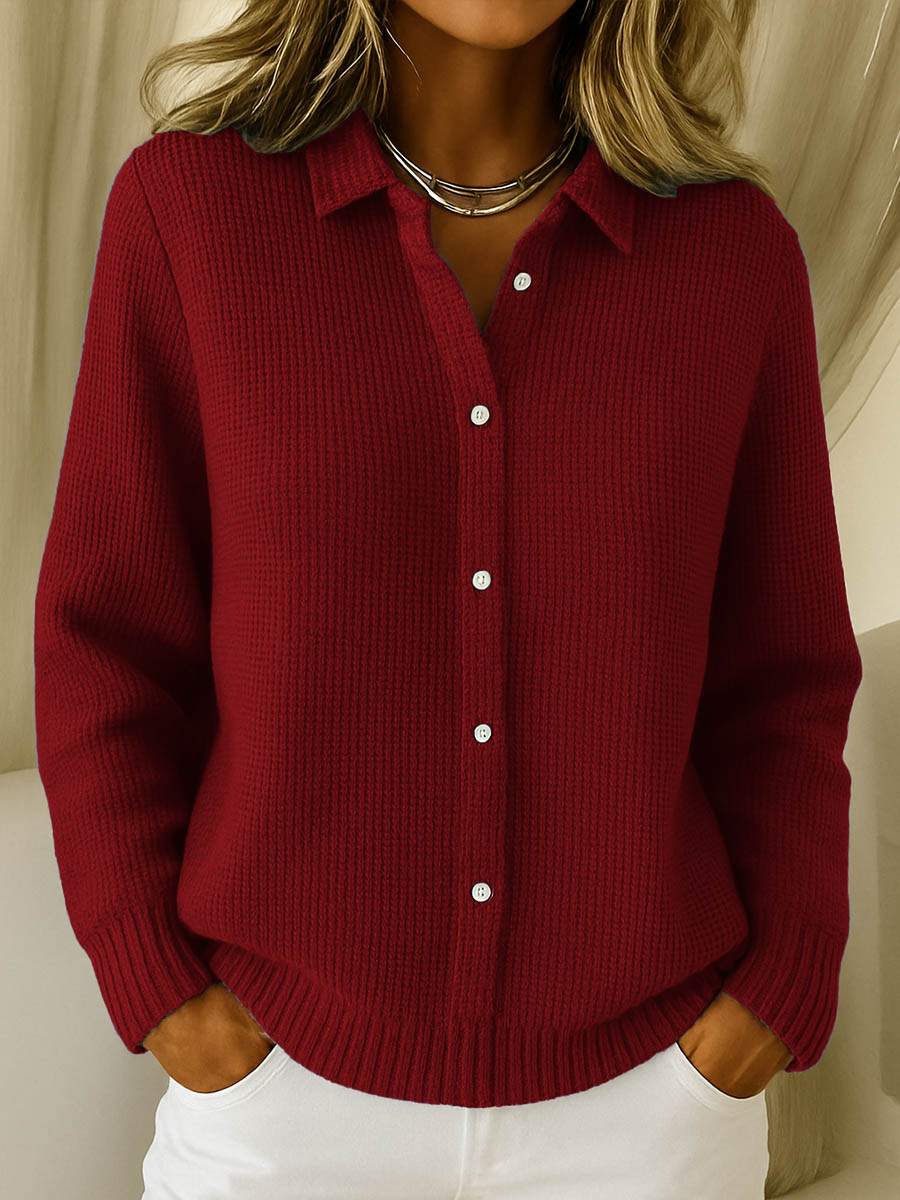 Women's Sweater | Collared Button-Front