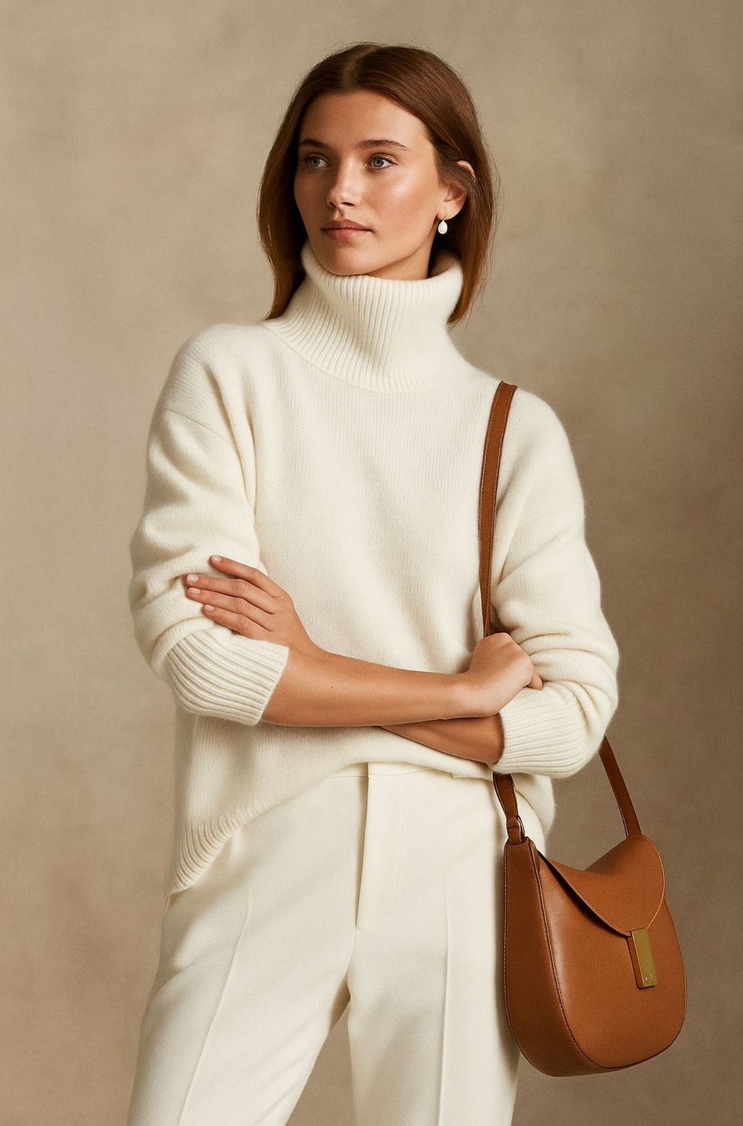 Women's Sweater | Long Sleeves Folded Turtleneck