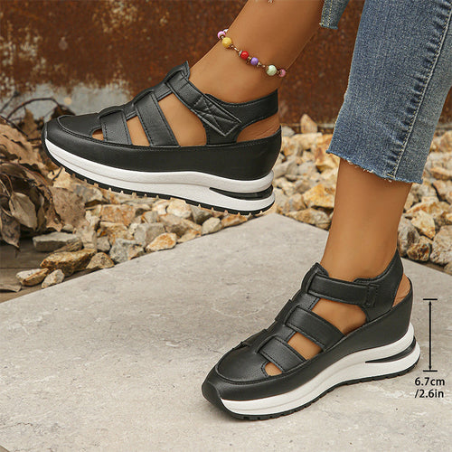 Women's Closed Toe Sandals with Cutout Design