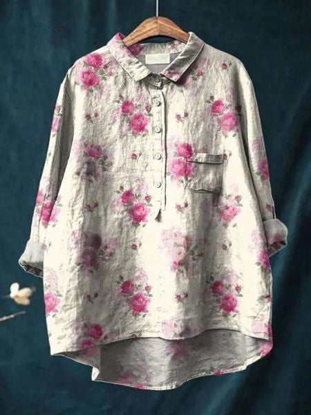 Women’s Blouse | Floral Pattern Button-Up