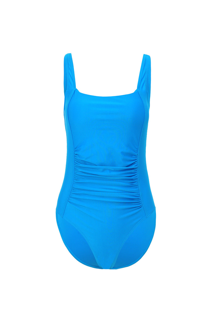 Women One-Piece Swimsuit with Refined Pleats StylebySassy