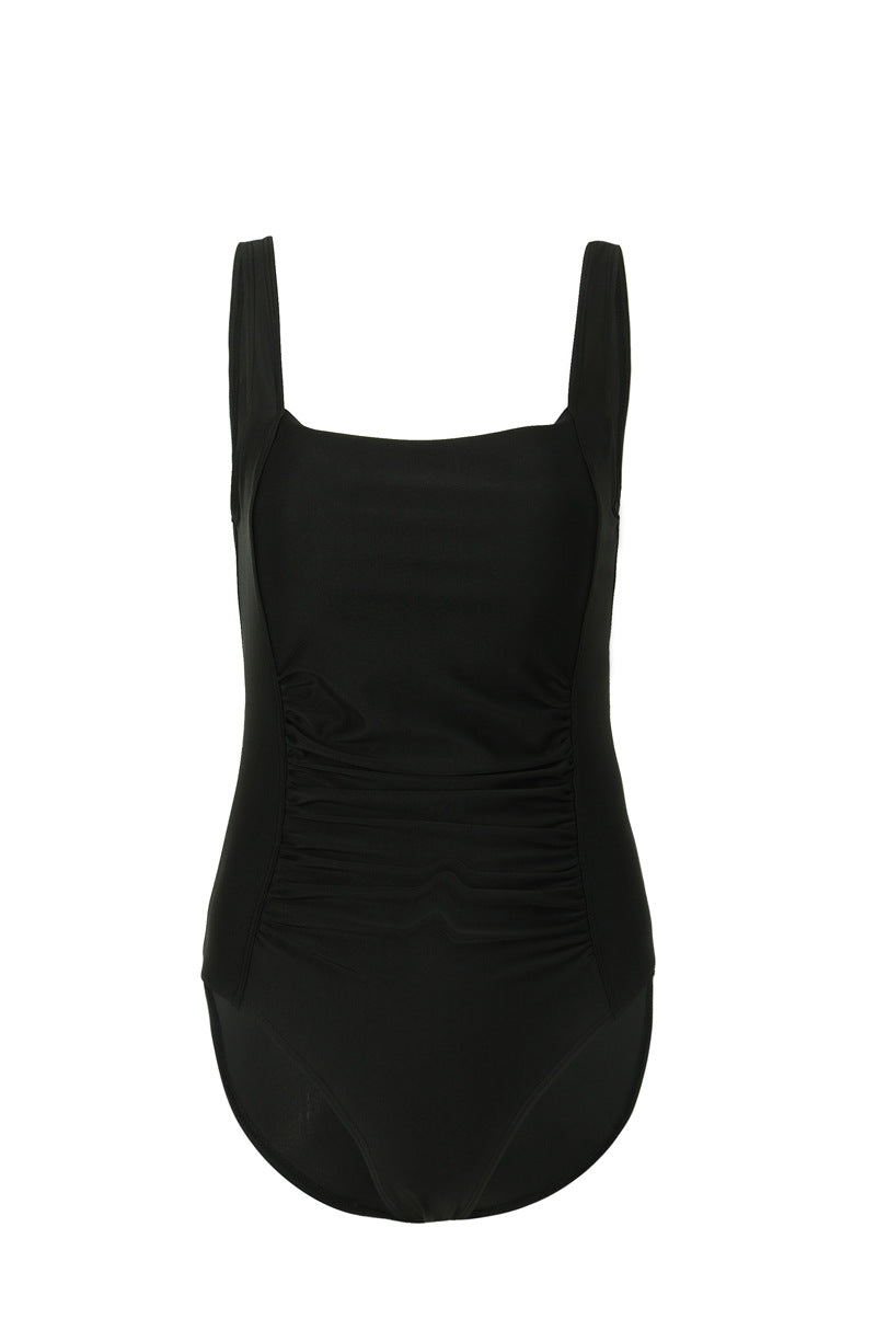 Women One-Piece Swimsuit with Refined Pleats StylebySassy