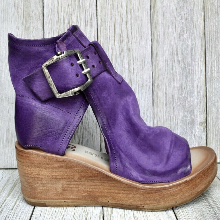 Women's Open Toe Heels with Wedge Platform Ankle Strap