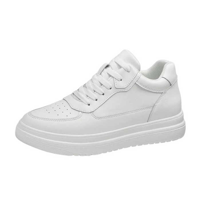 Women's Platform Sneakers with Lace-Up Closure and Textured Sole