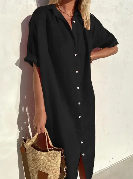 StylebySassy | Linen Shirt Dress