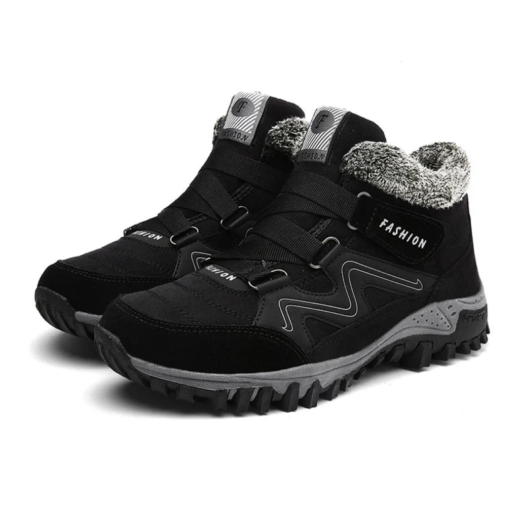 Women's Ankle Boots with Lace-Up and Padded Collar Tread