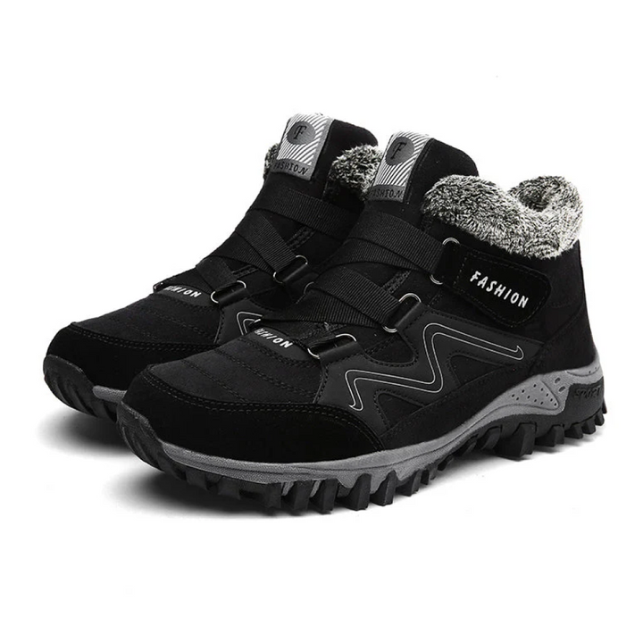 Women's Ankle Boots with Lace-Up and Padded Collar Tread