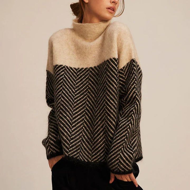 Women's Sweater | Chevron Pattern Long Sleeves