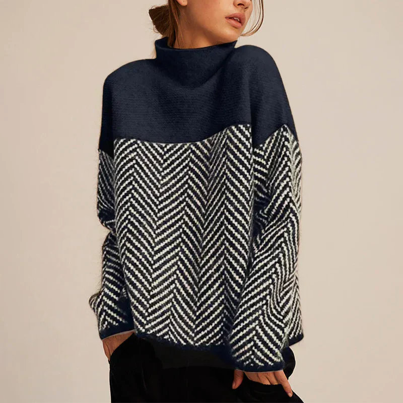 Women's Sweater | Chevron Pattern Long Sleeves