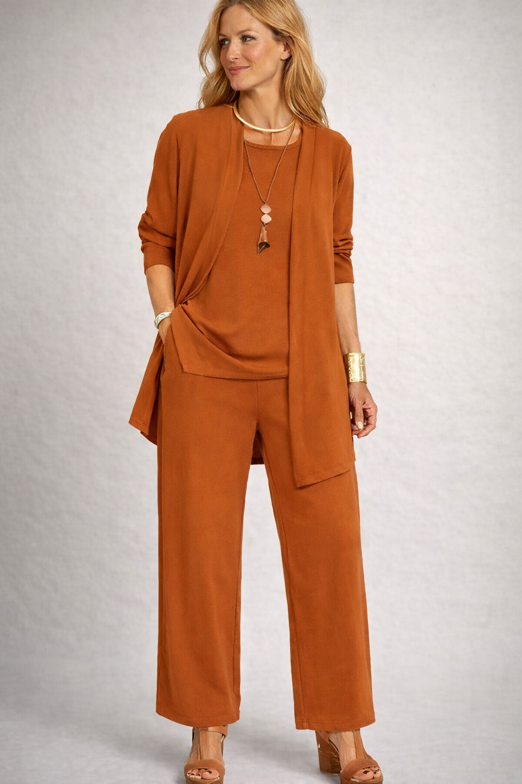 StylebySassy | Women's 3-Piece Set with Cardigan and Wide Pants